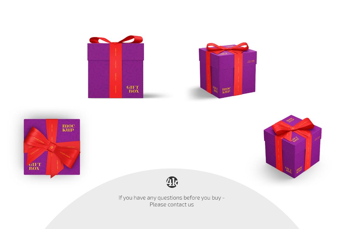 Gift Box Mockup Set