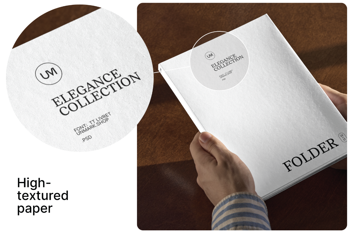 Folder Mockup Pack with Hand