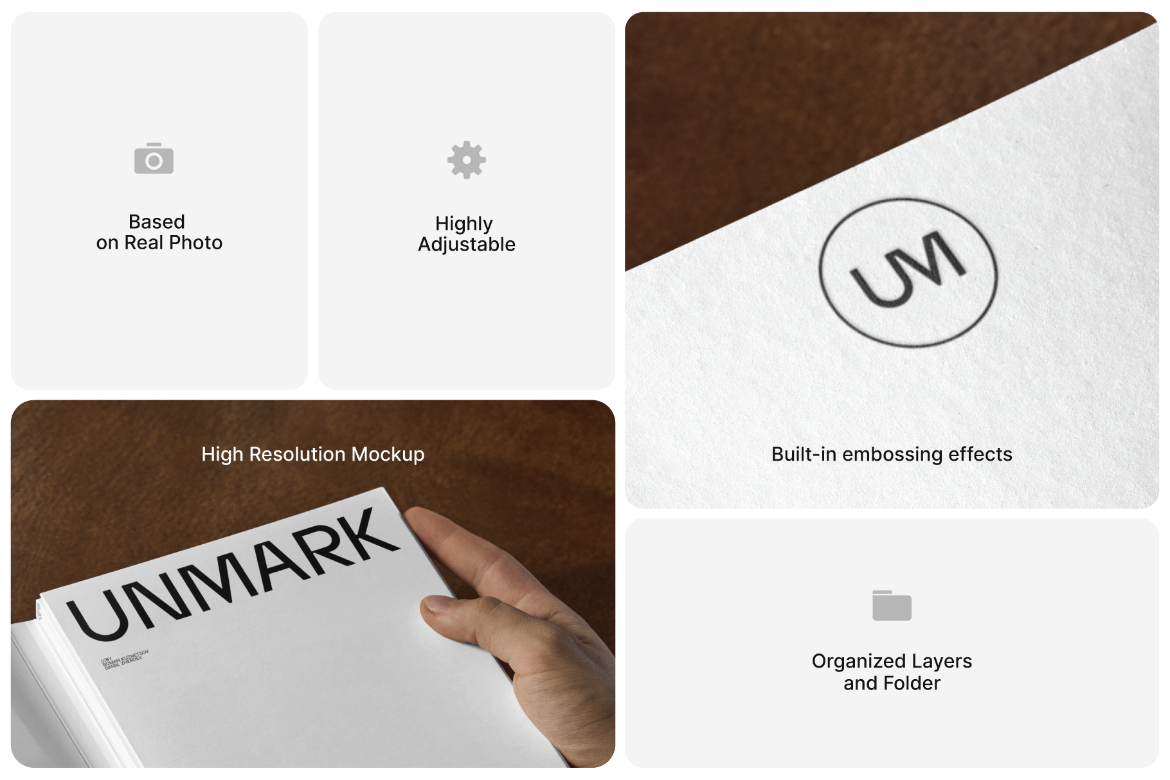 Folder Mockup Pack with Hand