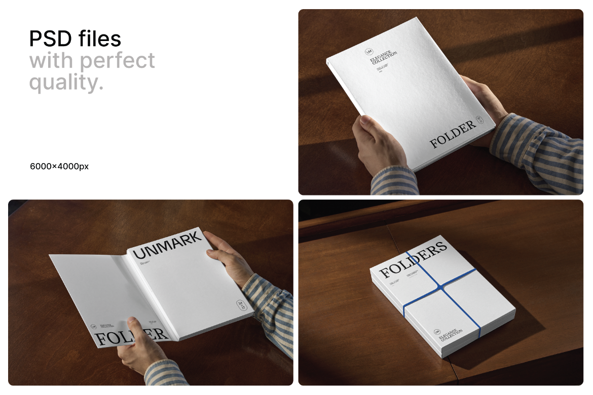 Folder Mockup Pack with Hand