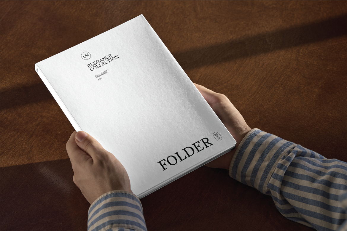 Folder Mockup Pack with Hand