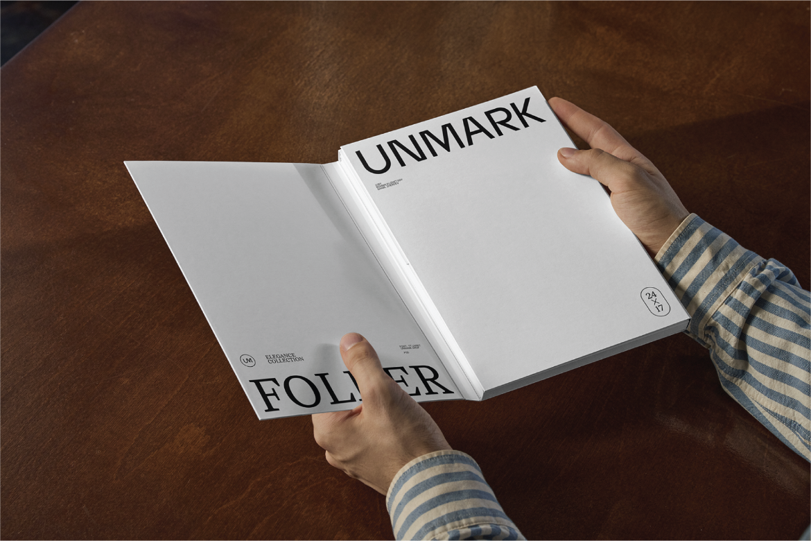 Folder Mockup Pack with Hand