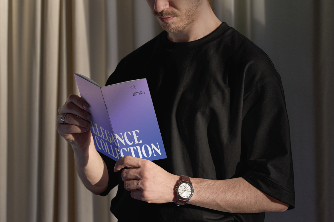 Brochure in hands Mockups