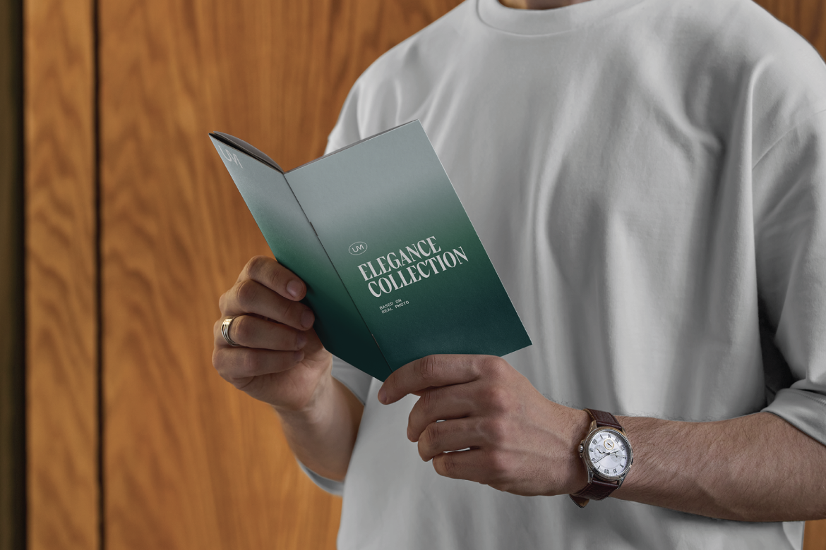 Brochure in hands Mockups