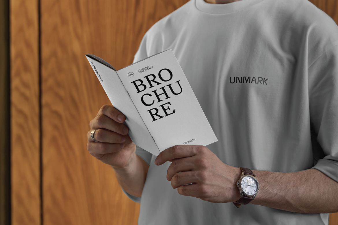 Brochure in hands Mockups