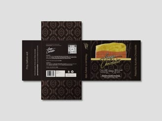Simple Square Chocolate Paper Wrap Box