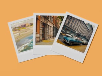 Polaroid Square Size Free Mockup
