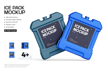 Ice Pack Mockup for Cooler