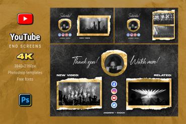 Gold YouTube End Screens