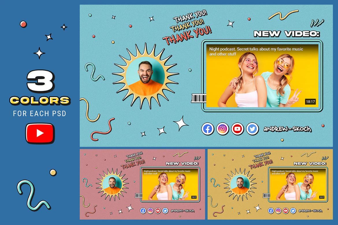 Colorful YouTube End Screens