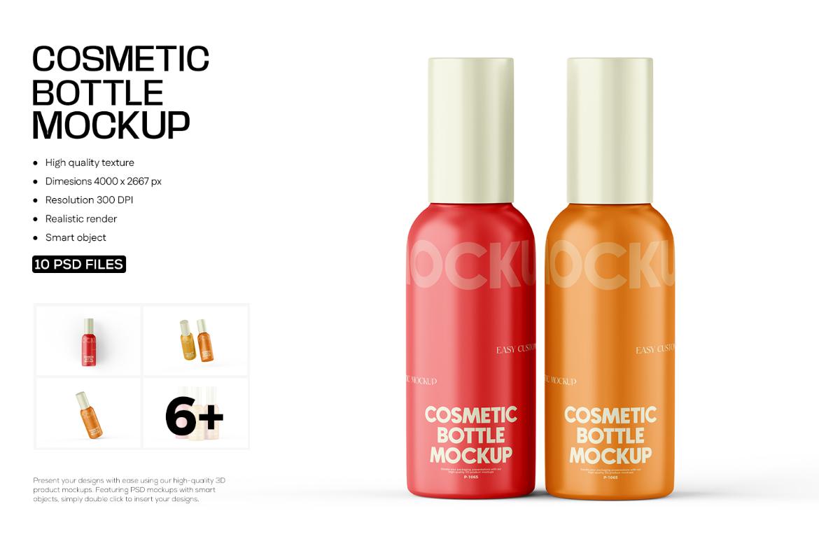 Cosmetic Bottle Mockup Set
