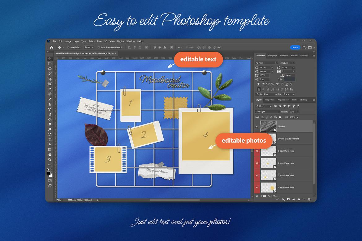Moodboard Creator with Wall Grid