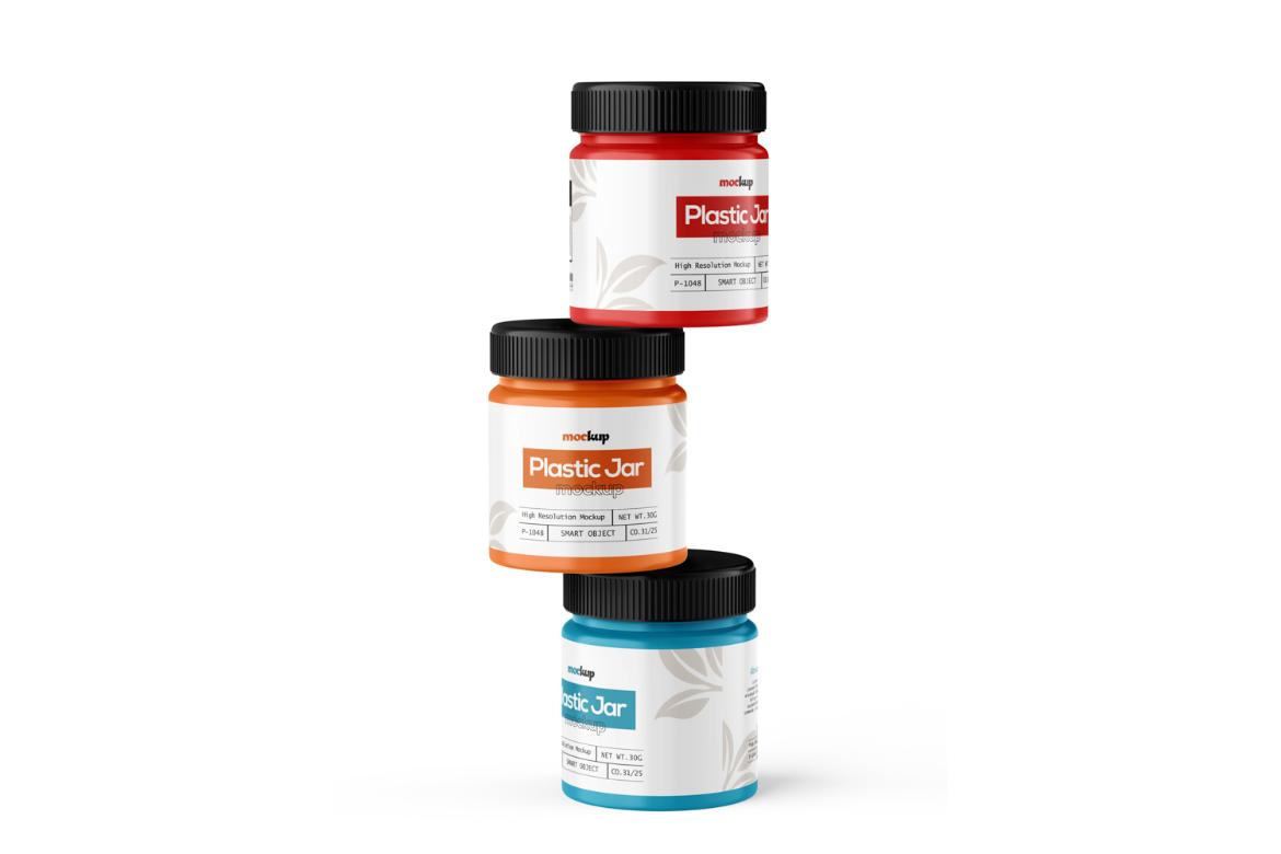 Plastic Jar Mockup For Supplement