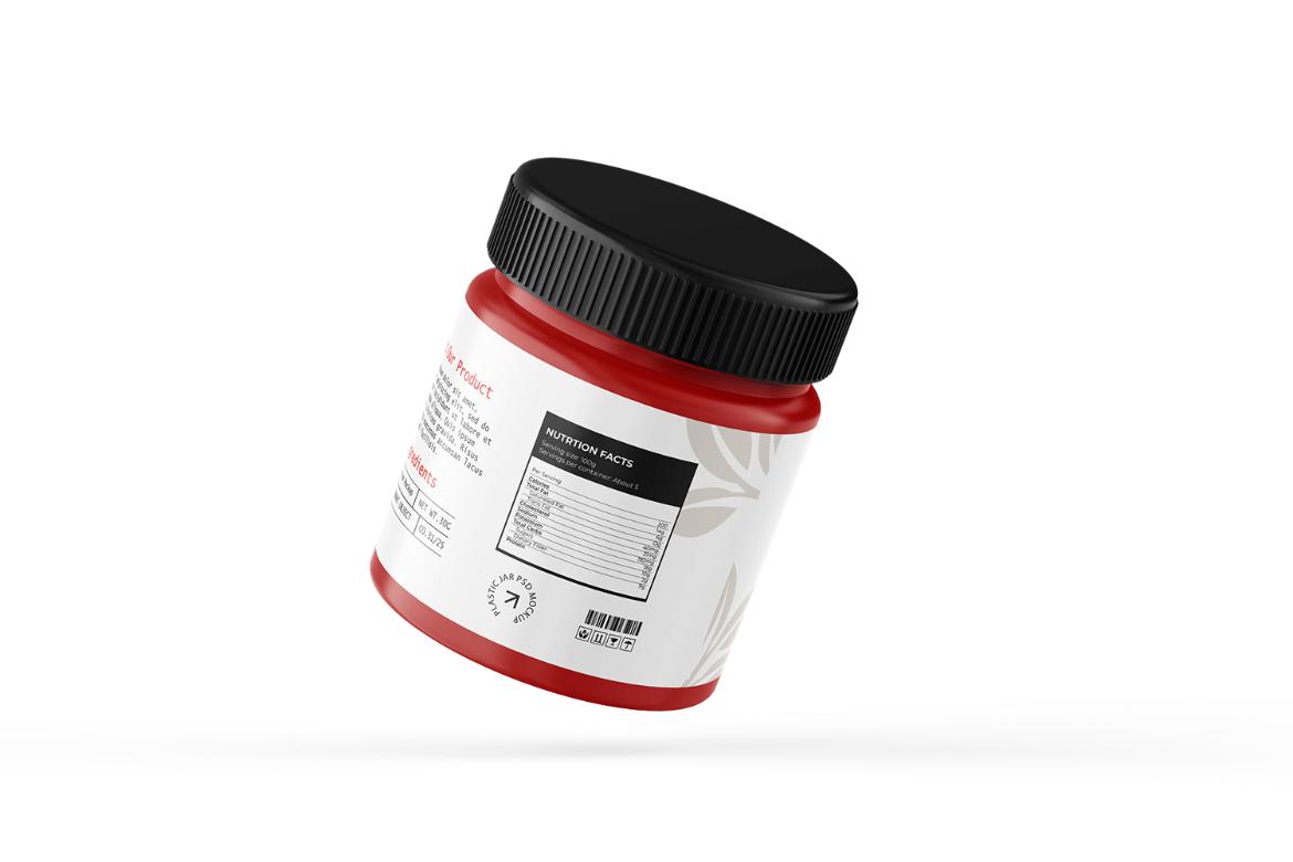 Plastic Jar Mockup For Supplement