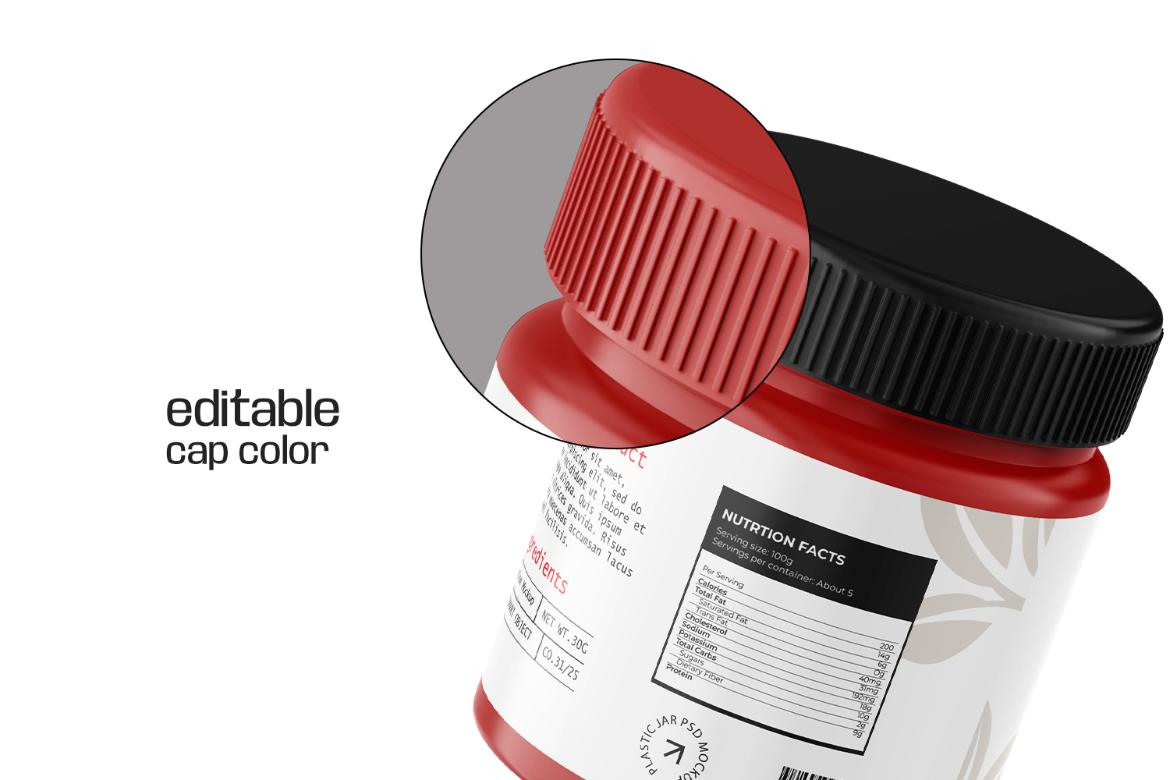 Plastic Jar Mockup For Supplement