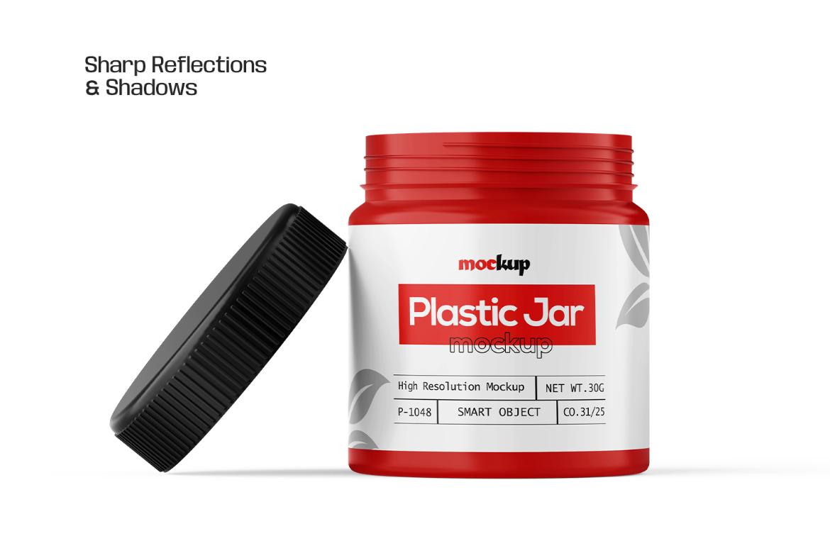 Plastic Jar Mockup For Supplement