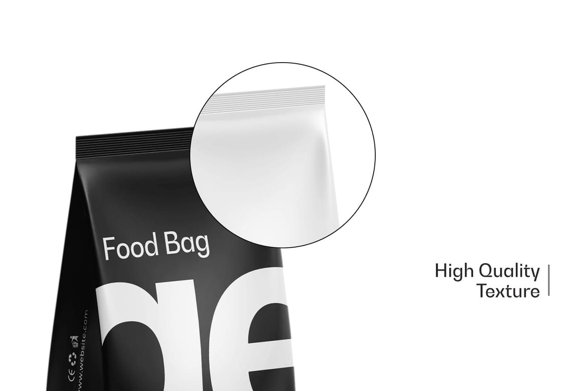 Food or Coffee Pouch Bag Mockup
