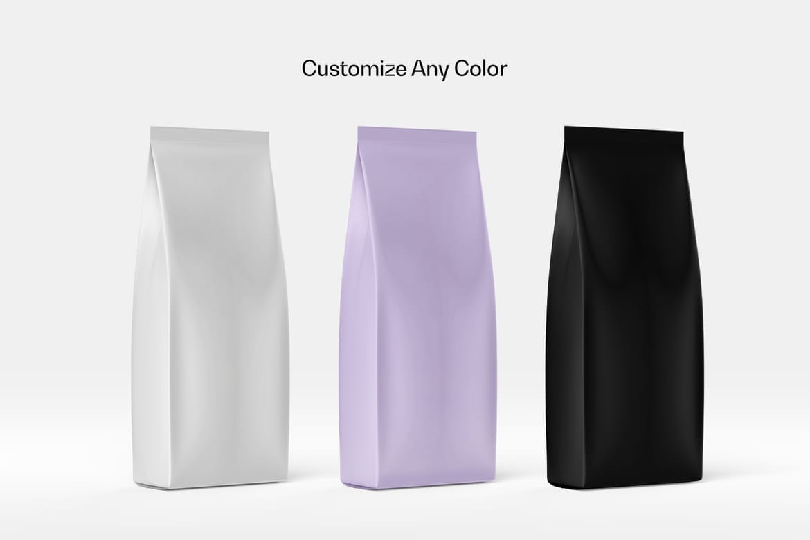 Food or Coffee Pouch Bag Mockup