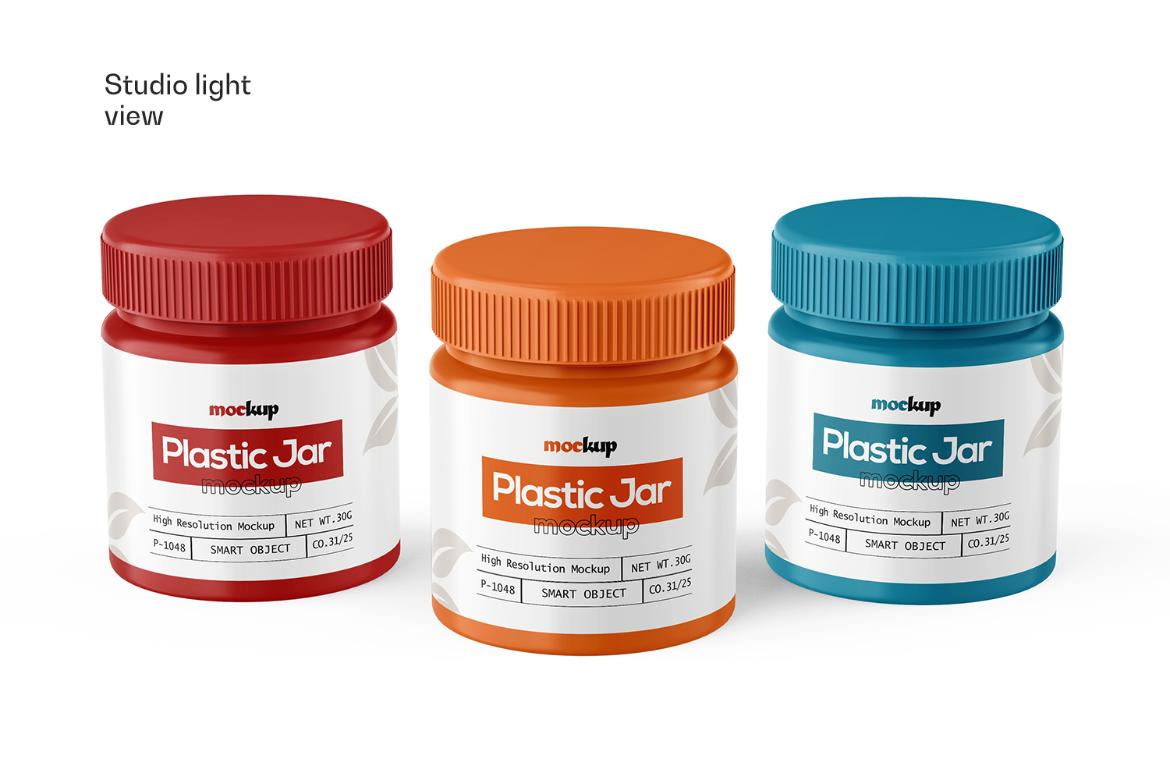 Plastic Jar Mockup For Supplement