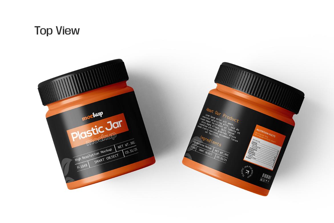 Plastic Jar Mockup For Supplement