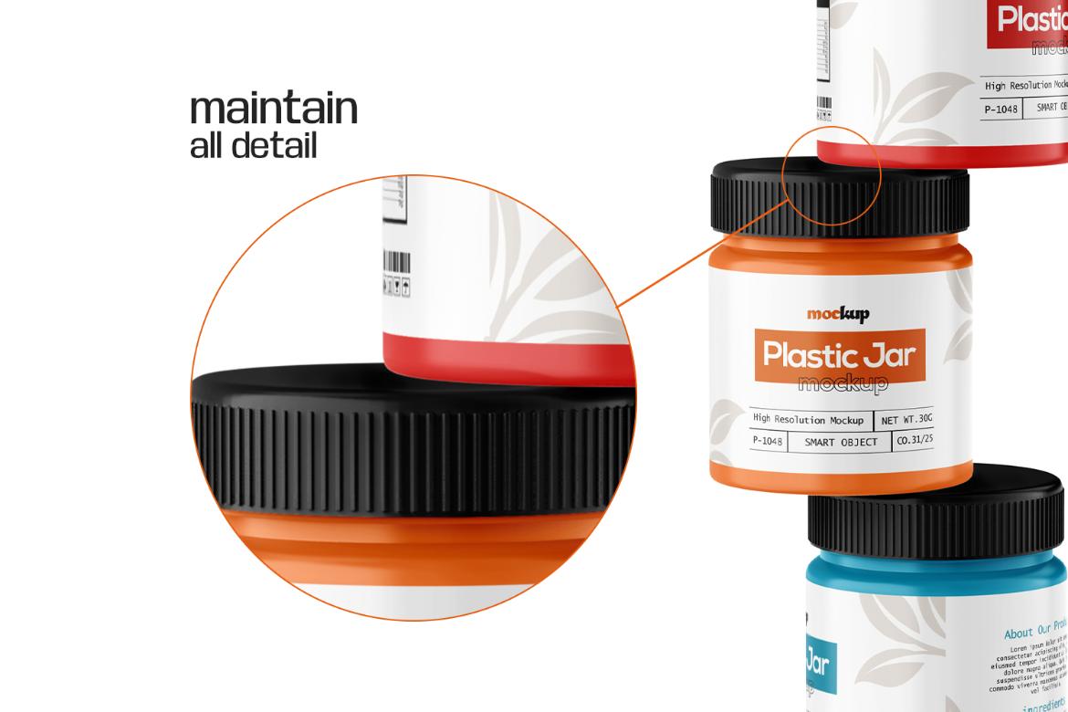 Plastic Jar Mockup For Supplement