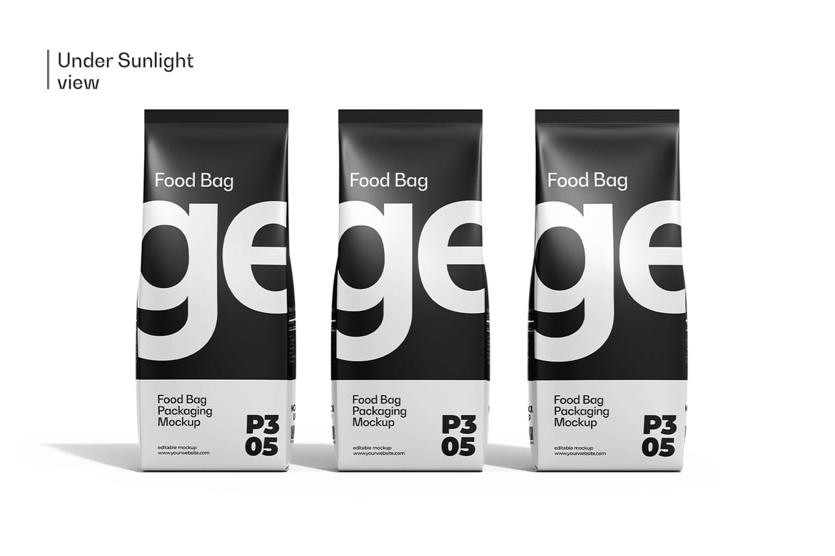 Food or Coffee Pouch Bag Mockup