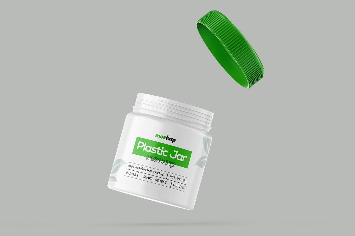 Plastic Jar Mockup For Supplement
