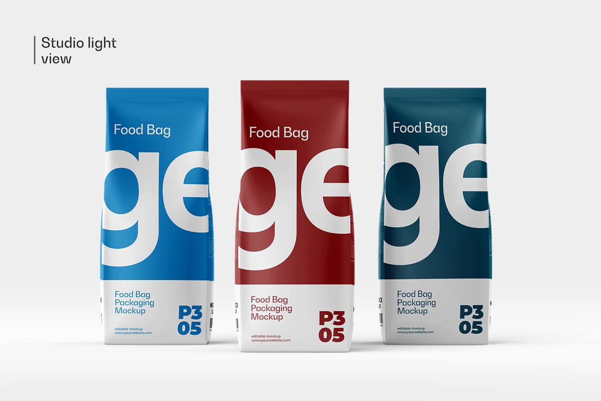 Food or Coffee Pouch Bag Mockup