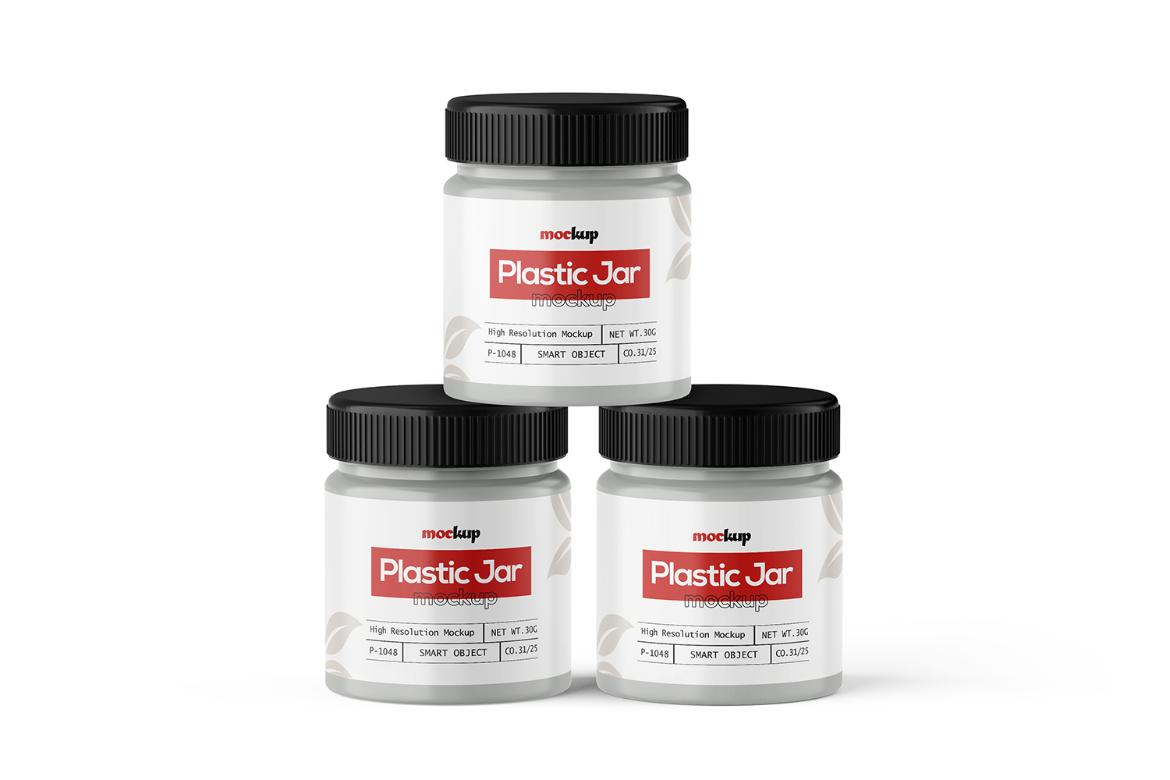 Plastic Jar Mockup For Supplement