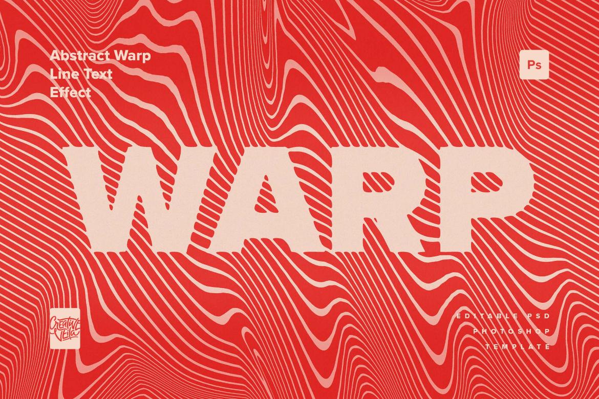 Abstract Warp Line Text Effects