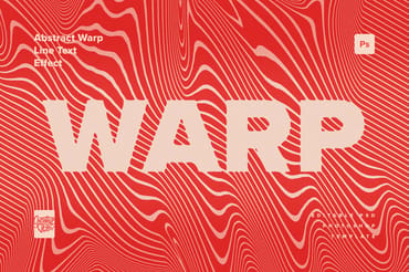 Abstract Warp Line Text Effects