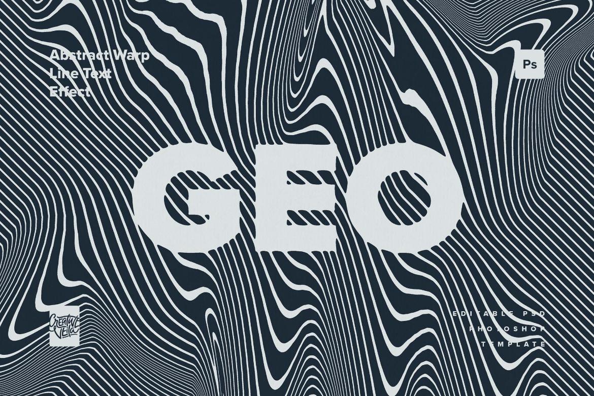 Abstract Warp Line Text Effects