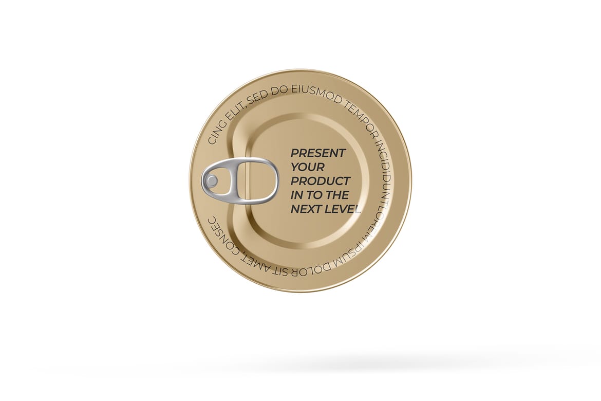 Tin Food Can Packaging Mockup