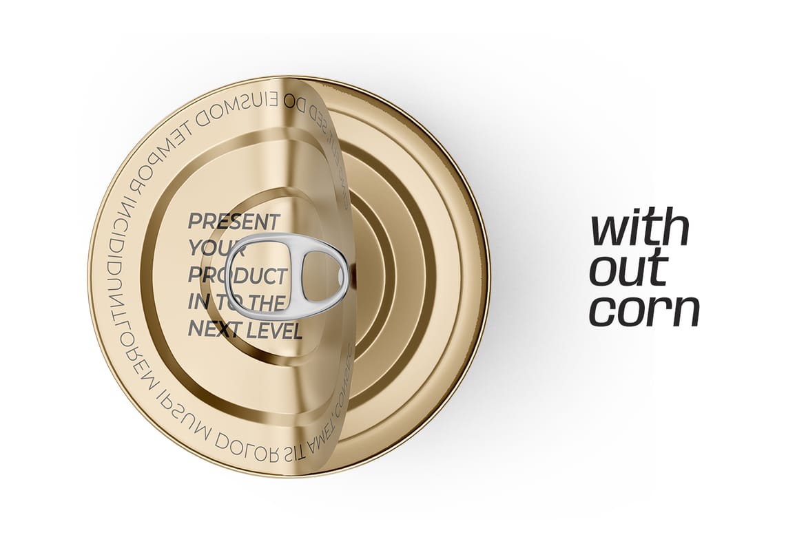 Tin Food Can Packaging Mockup
