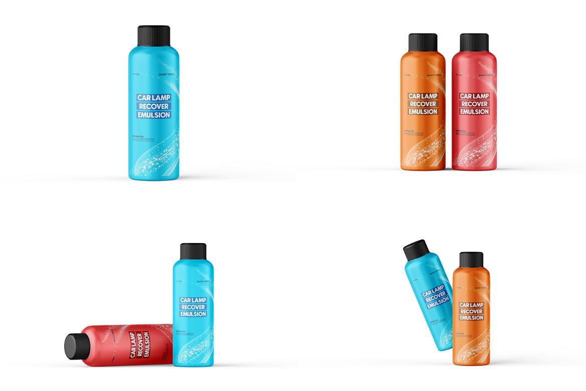 Car Headlight Cleaner Bottle PSD Mockup