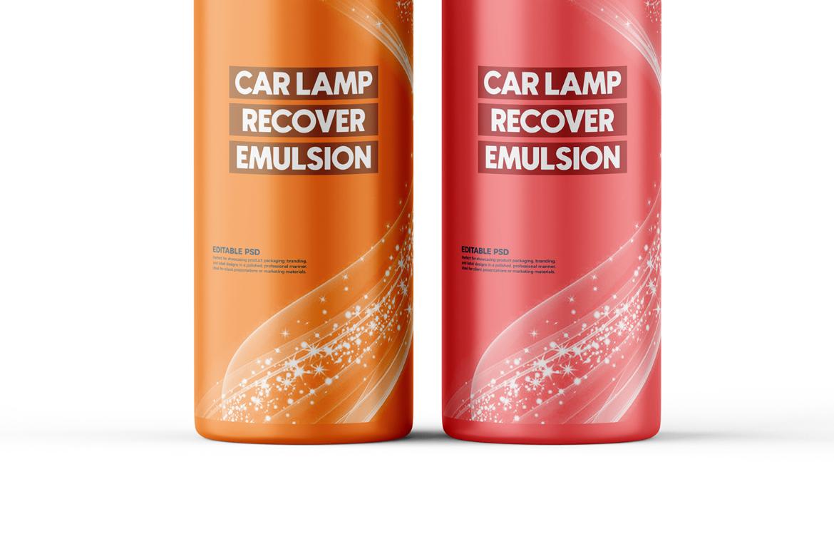 Car Headlight Cleaner Bottle PSD Mockup