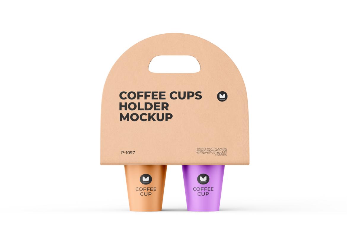 Coffee Cups Holder Mockup