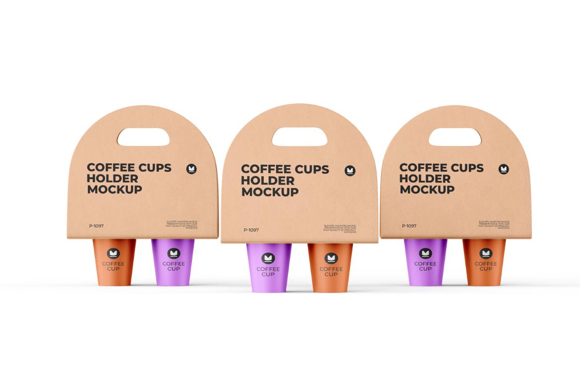 Coffee Cups Holder Mockup