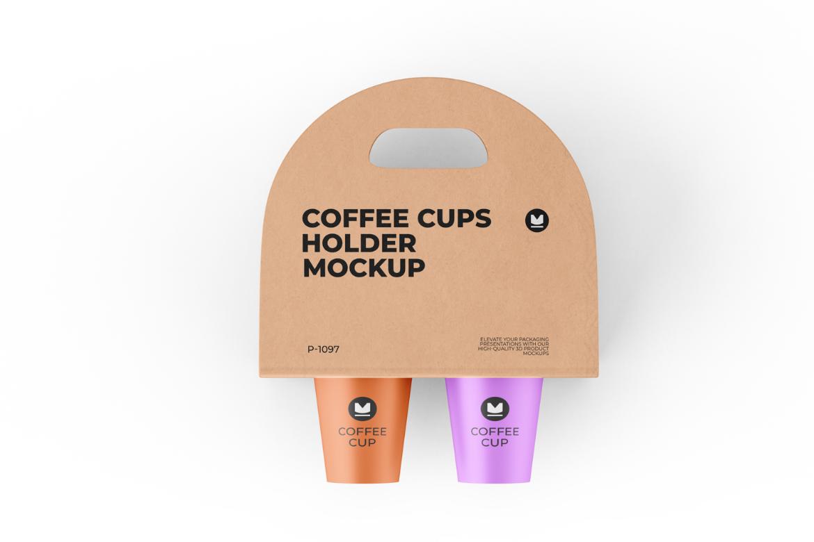 Coffee Cups Holder Mockup