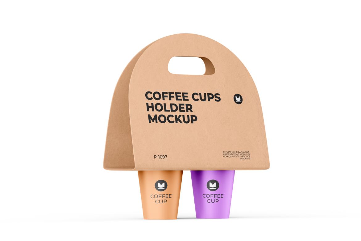 Coffee Cups Holder Mockup