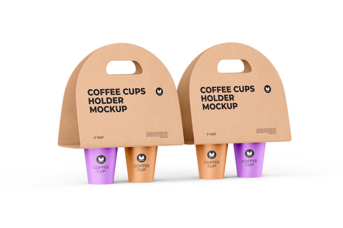 Coffee Cups Holder Mockup