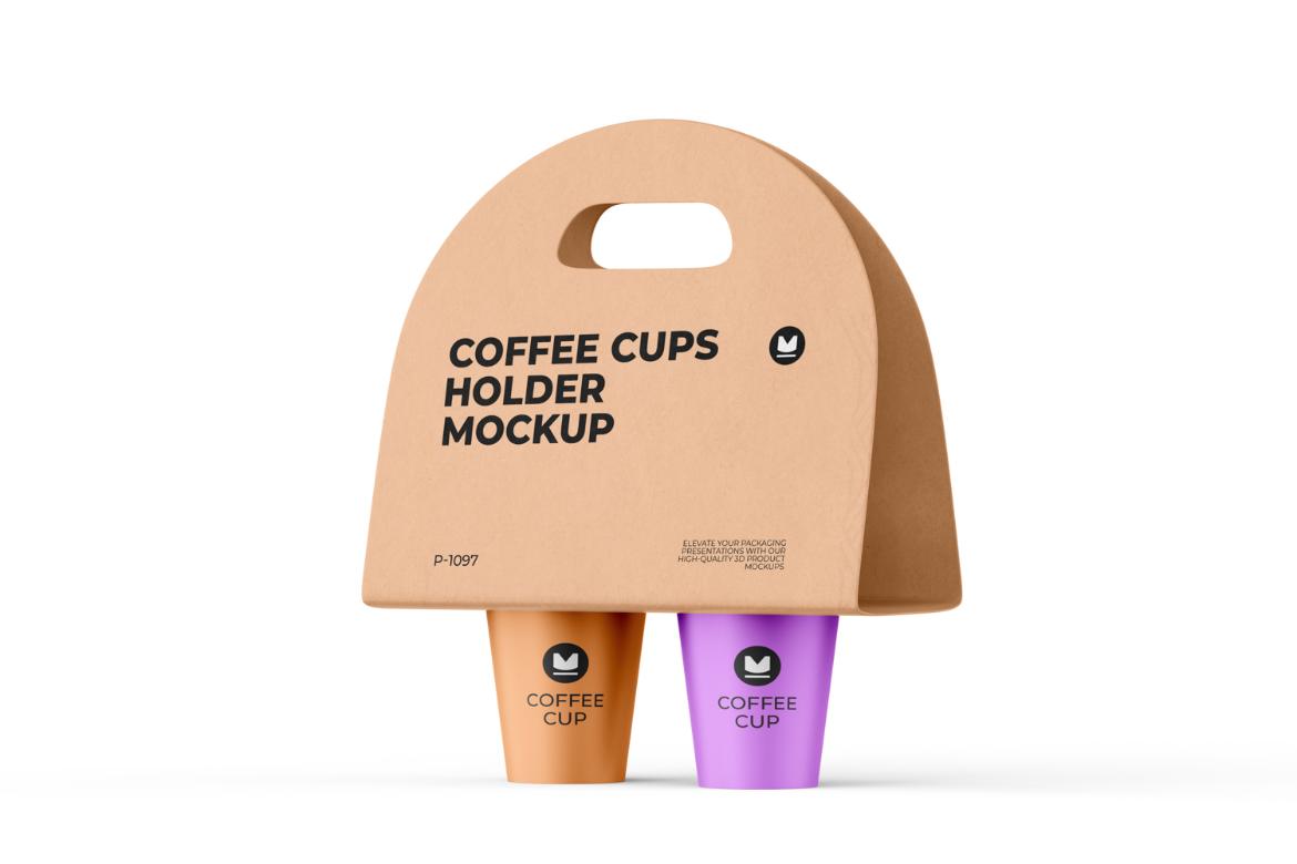 Coffee Cups Holder Mockup