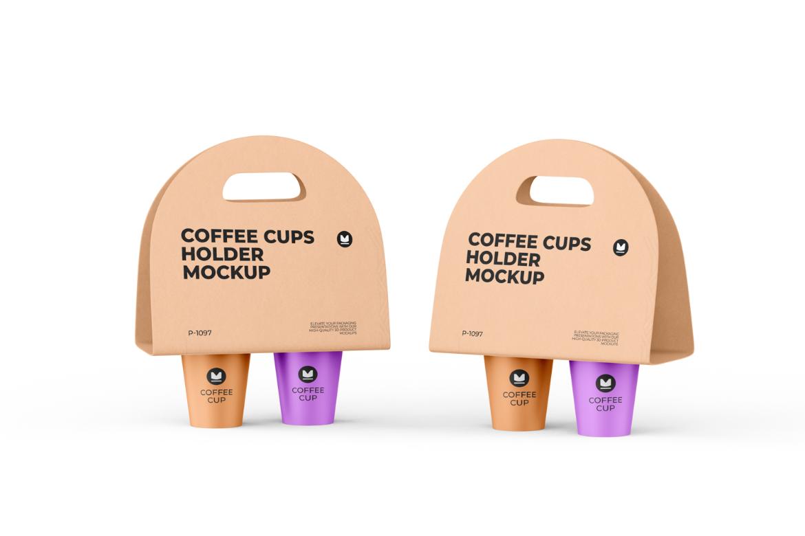Coffee Cups Holder Mockup