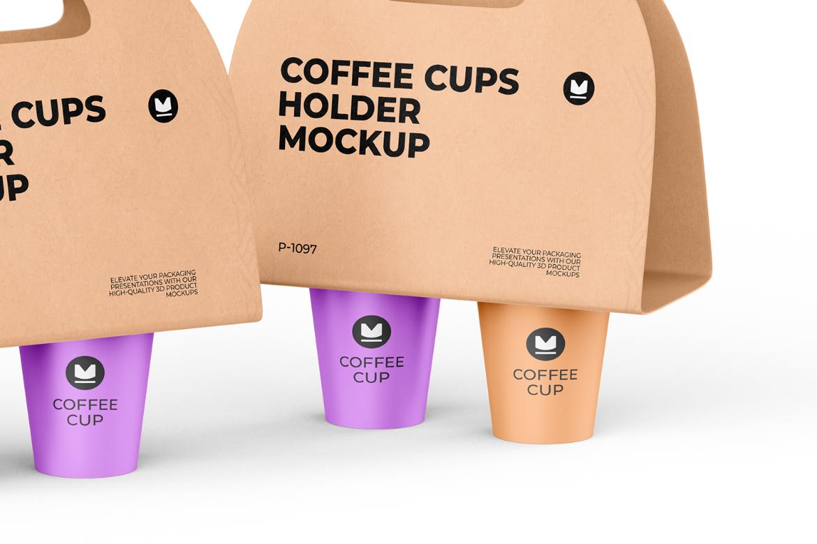 Coffee Cups Holder Mockup