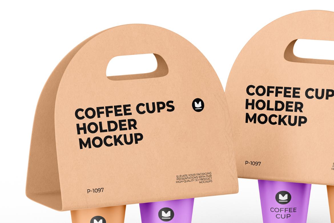 Coffee Cups Holder Mockup