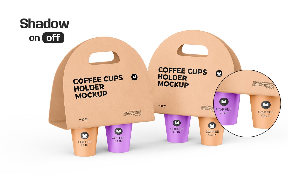 Coffee Cups Holder Mockup