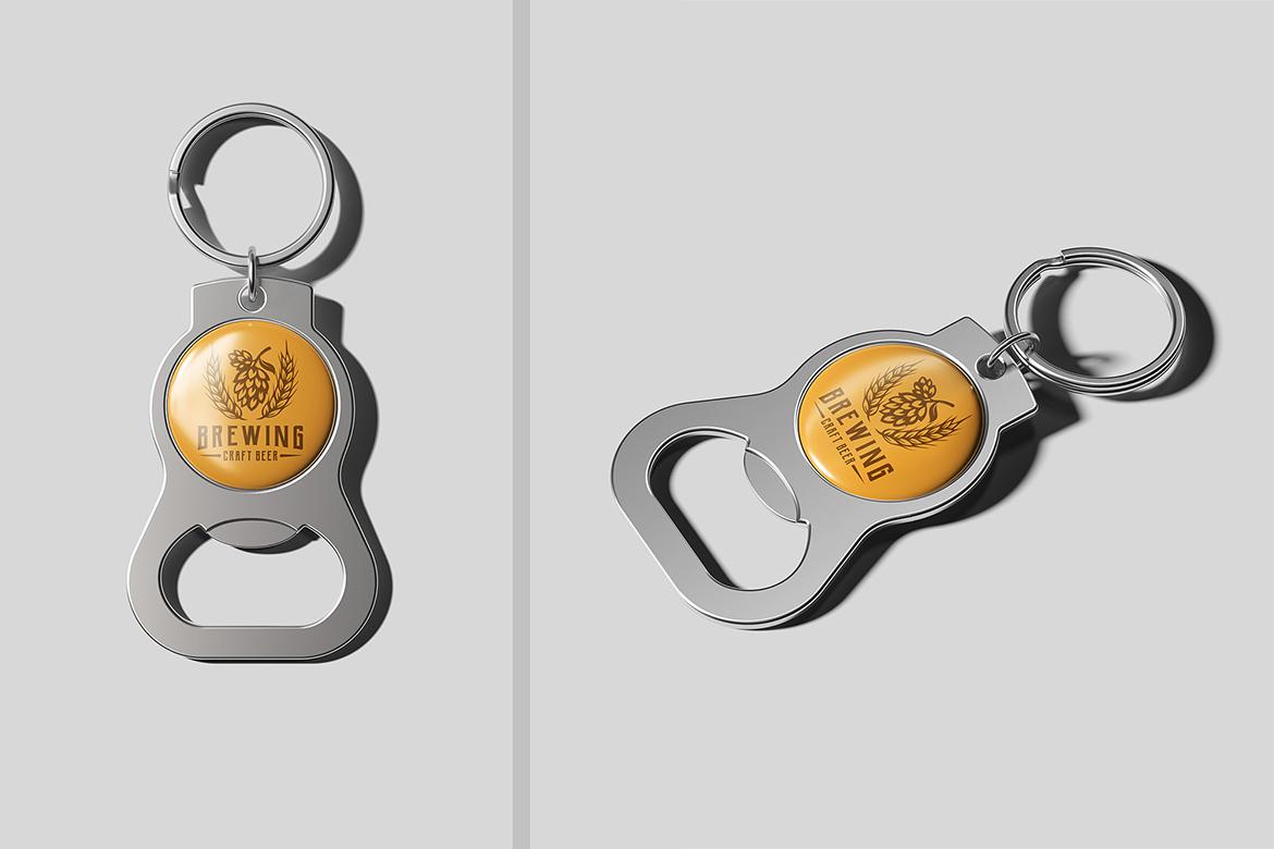 Set of Different Bottle Openers Mockup
