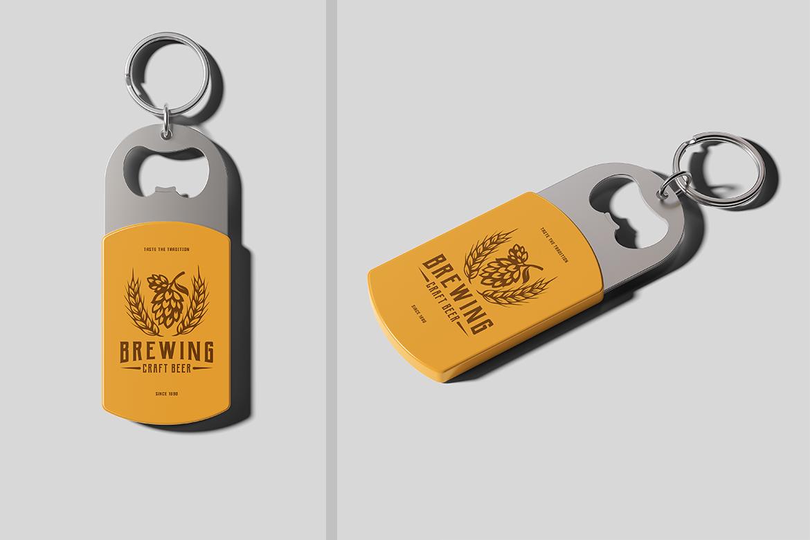 Set of Different Bottle Openers Mockup