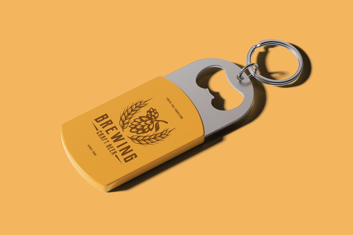 Set of Different Bottle Openers Mockup