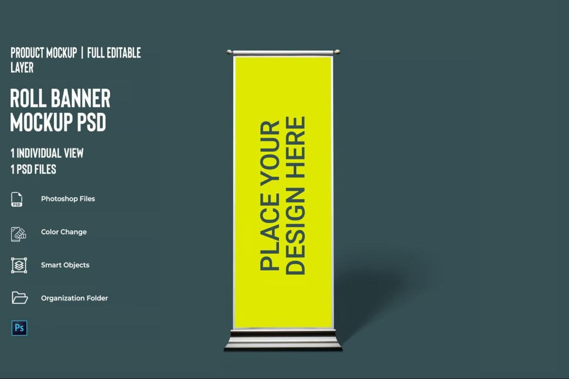 Roll Banner Mockup